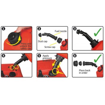 Tanica carburante con bocchello 5/10/20 LT 